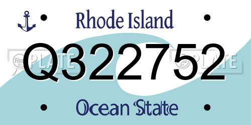 Q322752 Rhode Island License Plate