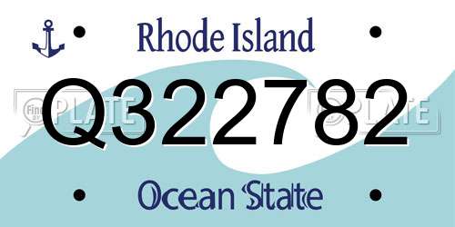 Q322782 Rhode Island License Plate