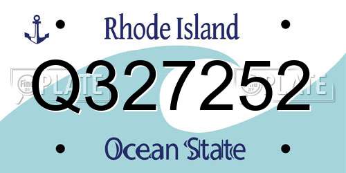 Q327252 Rhode Island License Plate