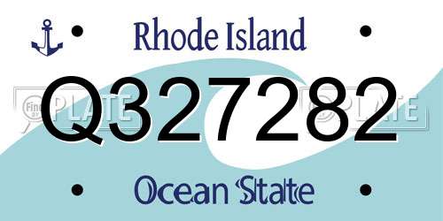 Q327282 Rhode Island License Plate