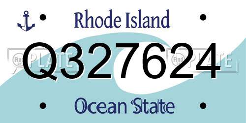 Q327624 Rhode Island License Plate