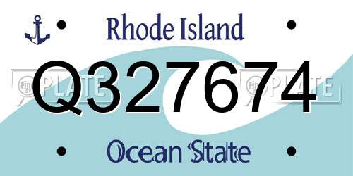 Q327674 Rhode Island License Plate