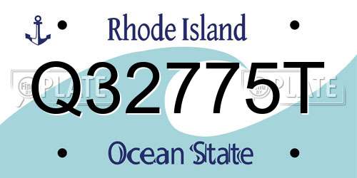 Q32775T Rhode Island License Plate