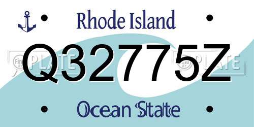 Q32775Z Rhode Island License Plate