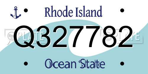 Q327782 Rhode Island License Plate