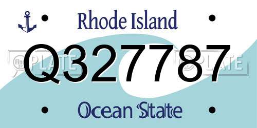 Q327787 Rhode Island License Plate