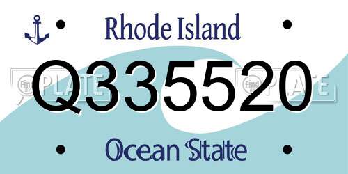 Q335520 Rhode Island License Plate