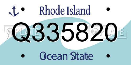 Q335820 Rhode Island License Plate