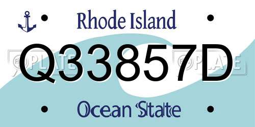Q33857D Rhode Island License Plate