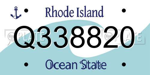 Q338820 Rhode Island License Plate