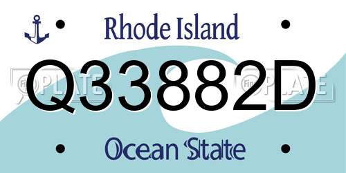 Q33882D Rhode Island License Plate