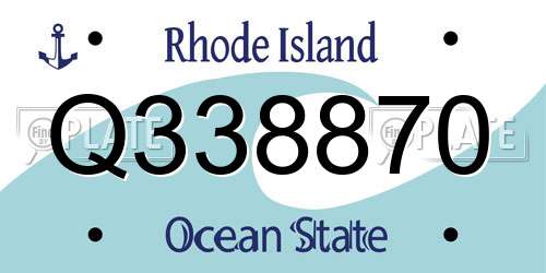 Q338870 Rhode Island License Plate