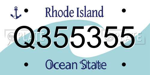 Q355355 Rhode Island License Plate