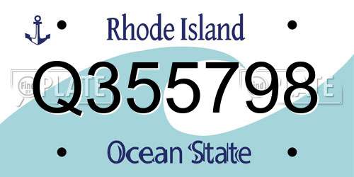 Q355798 Rhode Island License Plate