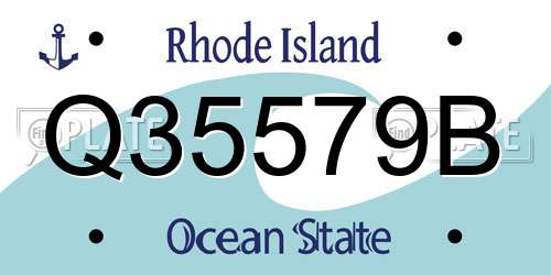 Q35579B Rhode Island License Plate