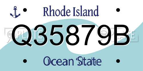 Q35879B Rhode Island License Plate