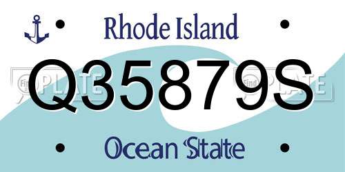 Q35879S Rhode Island License Plate