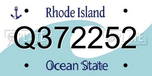Q372252 Rhode Island License Plate