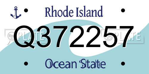 Q372257 Rhode Island License Plate