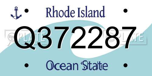 Q372287 Rhode Island License Plate