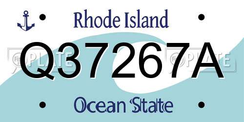 Q37267A Rhode Island License Plate