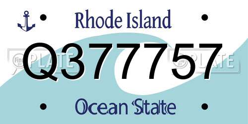 Q377757 Rhode Island License Plate