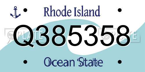 Q385358 Rhode Island License Plate