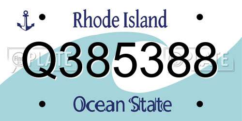 Q385388 Rhode Island License Plate