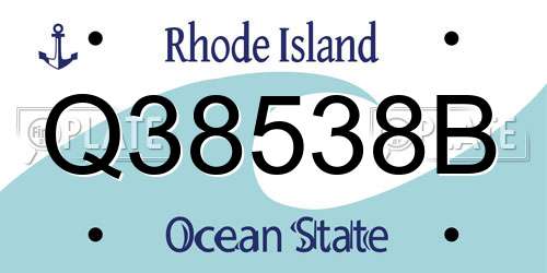 Q38538B Rhode Island License Plate