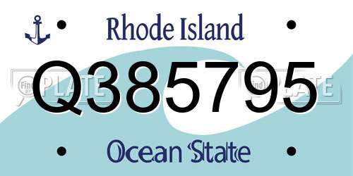 Q385795 Rhode Island License Plate