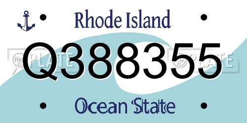 Q388355 Rhode Island License Plate