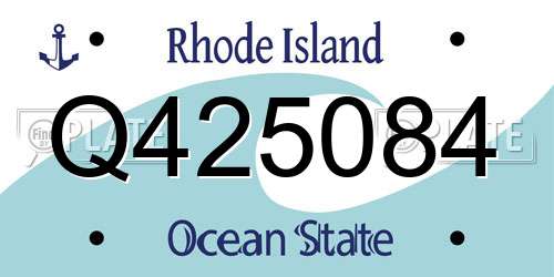 Q425084 Rhode Island License Plate
