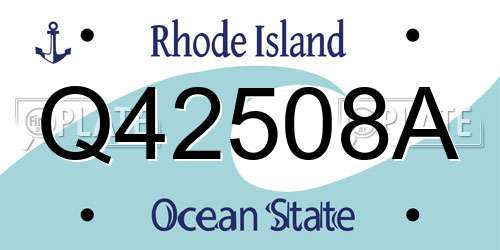 Q42508A Rhode Island License Plate
