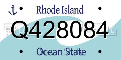 Q428084 Rhode Island License Plate