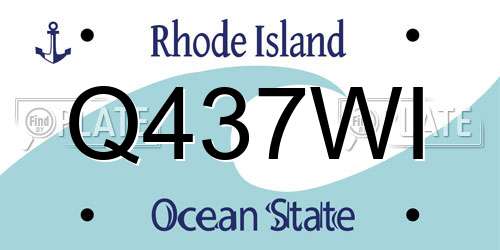 Q437WI Rhode Island License Plate