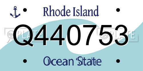Q440753 Rhode Island License Plate