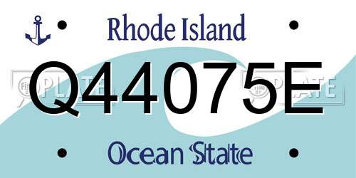 Q44075E Rhode Island License Plate