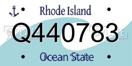 Q440783 Rhode Island License Plate