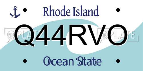 Q44RVO Rhode Island License Plate