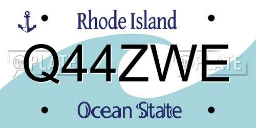 Q44ZWE Rhode Island License Plate