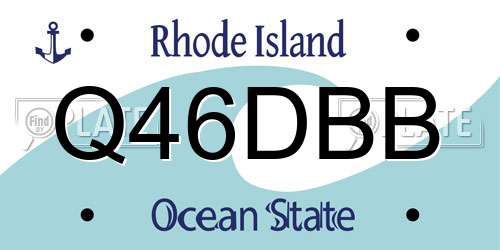 Q46DBB Rhode Island License Plate