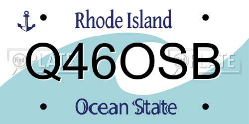 Q46OSB Rhode Island License Plate