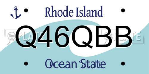 Q46QBB Rhode Island License Plate