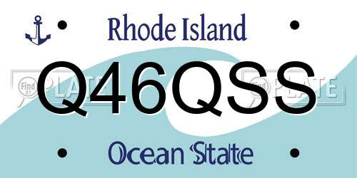 Q46QSS Rhode Island License Plate
