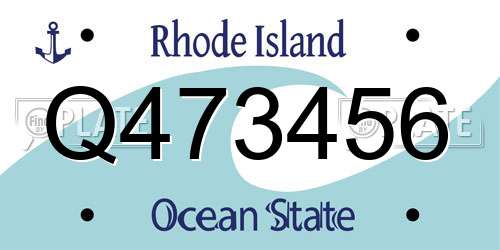 Q473456 Rhode Island License Plate