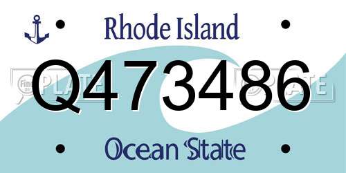 Q473486 Rhode Island License Plate