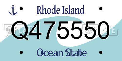 Q475550 Rhode Island License Plate
