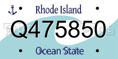 Q475850 Rhode Island License Plate