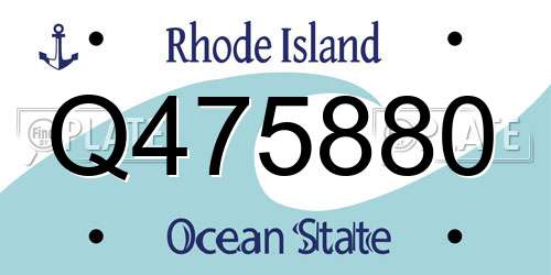 Q475880 Rhode Island License Plate