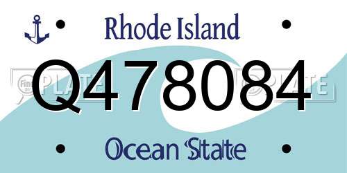 Q478084 Rhode Island License Plate